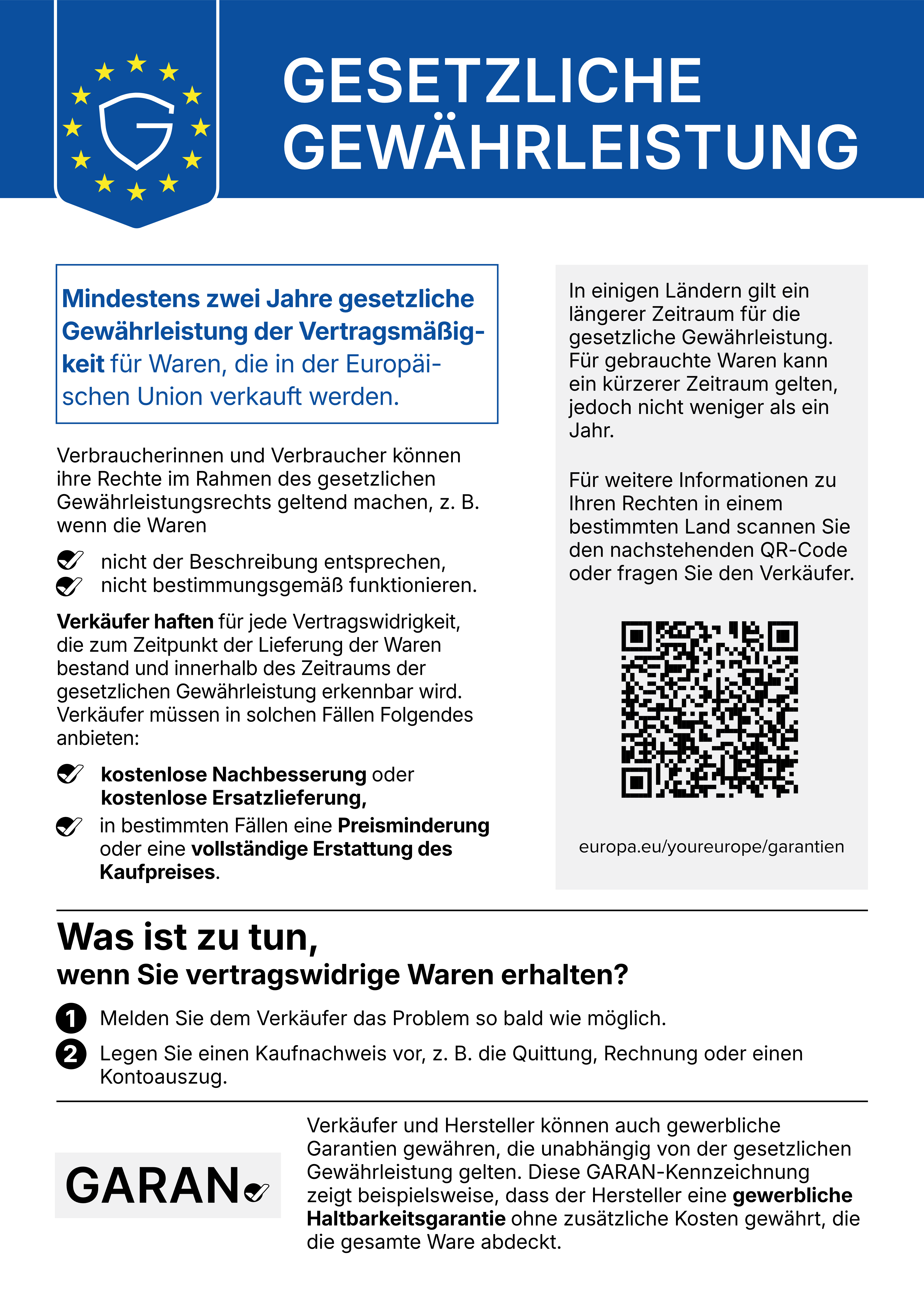 EU-Gewährleistungslabel